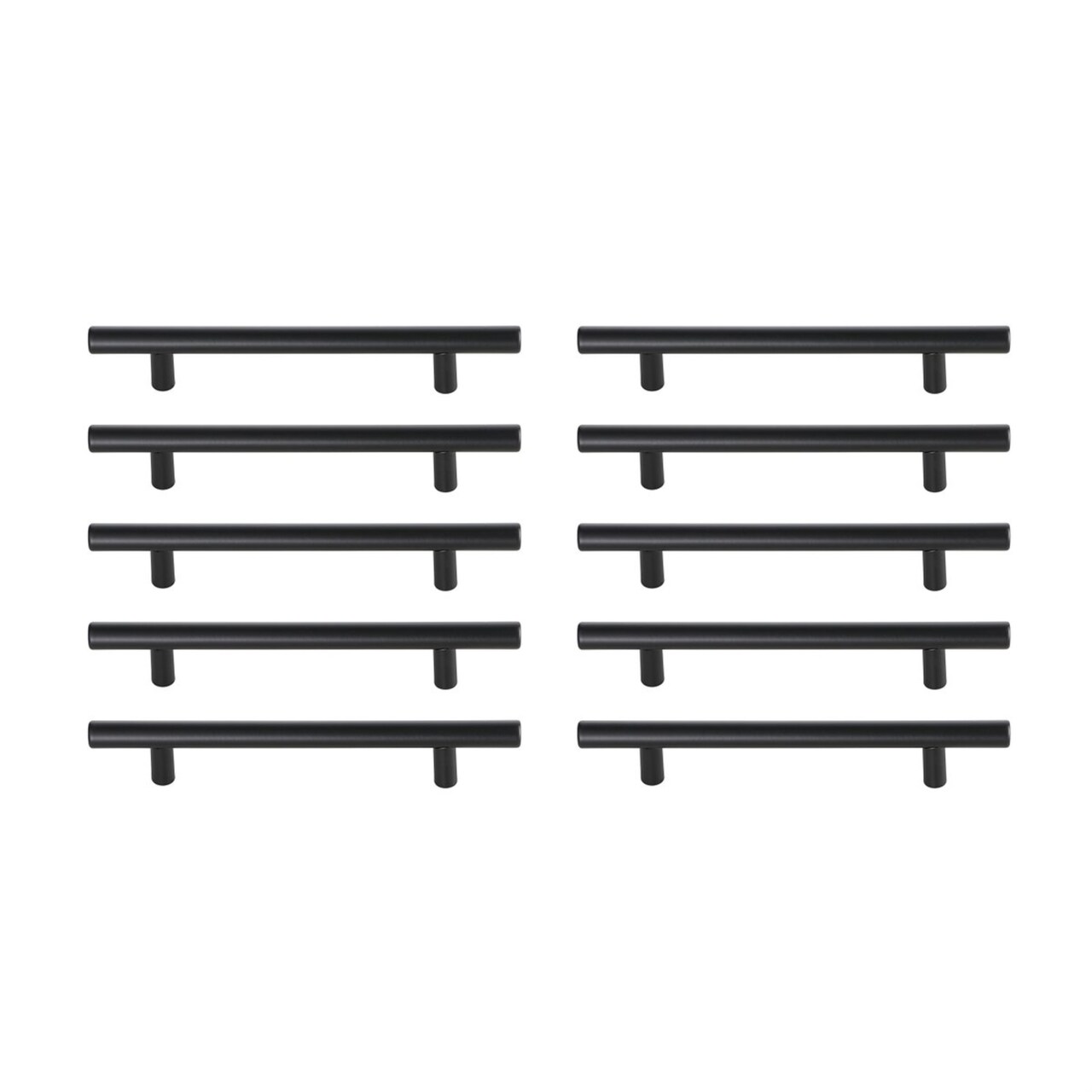 Quinn 5" Center to Center Matte Black Bar Pull Multipack (set of 10)